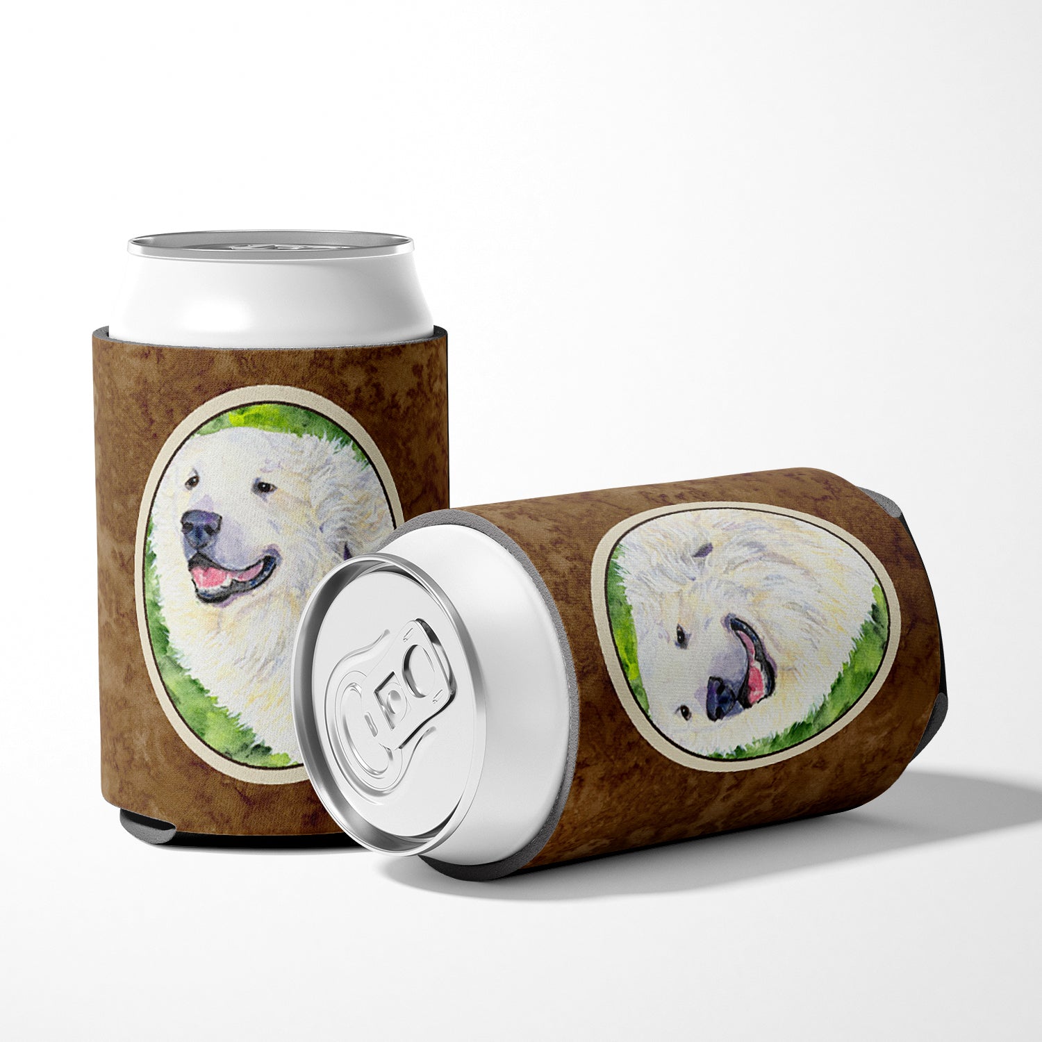 Great Pyrenees Can or Bottle Beverage Insulator Hugger.