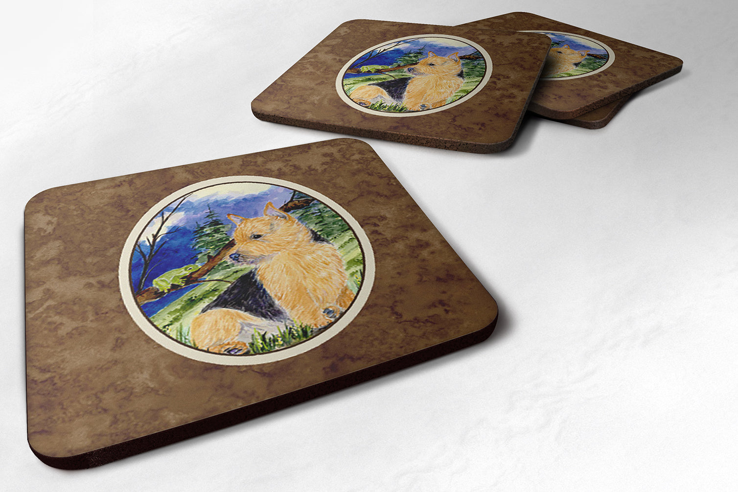 Set of 4 Norwich Terrier Foam Coasters - the-store.com