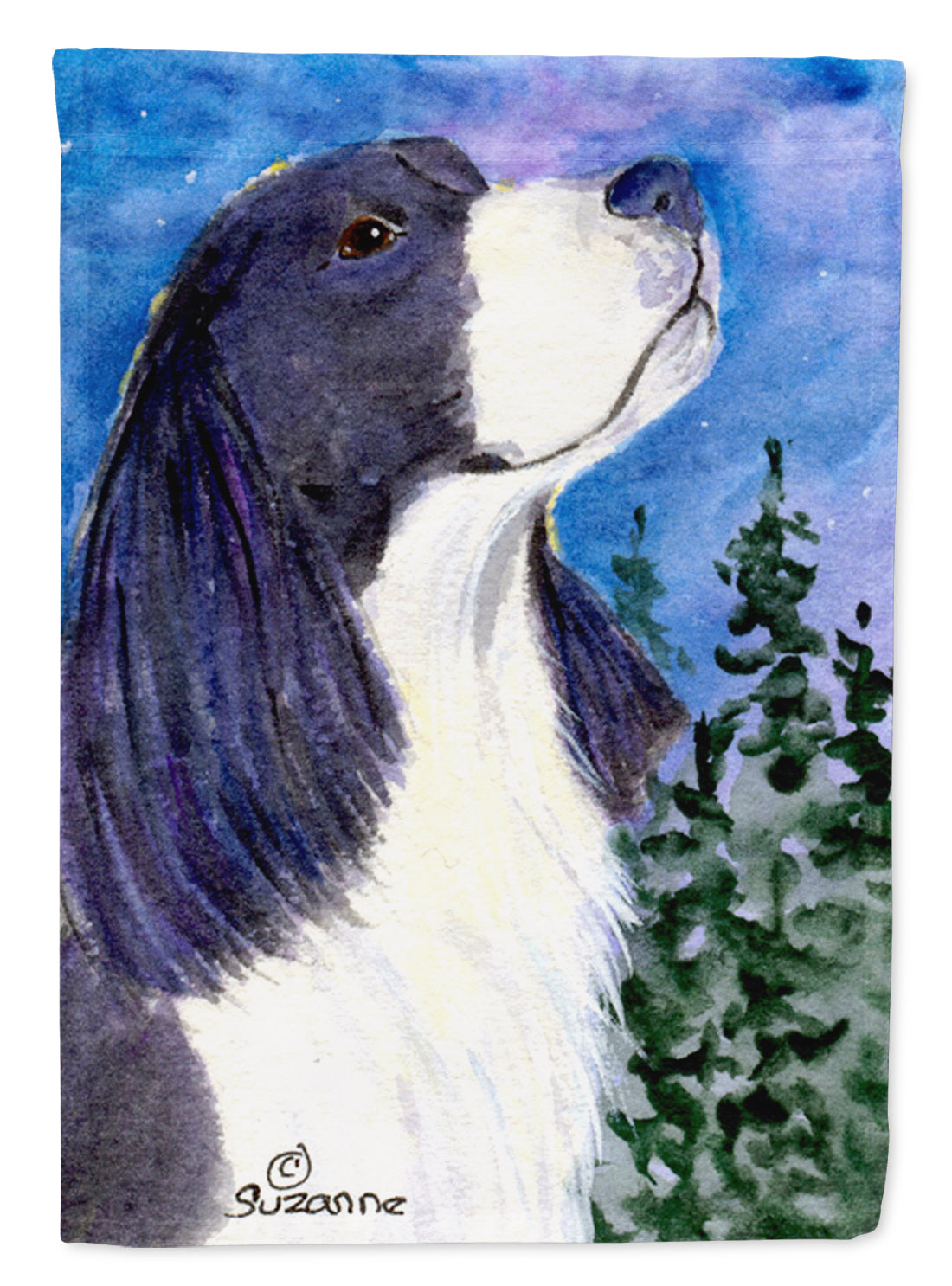 English Springer Spaniel Flag Canvas House Size  the-store.com.