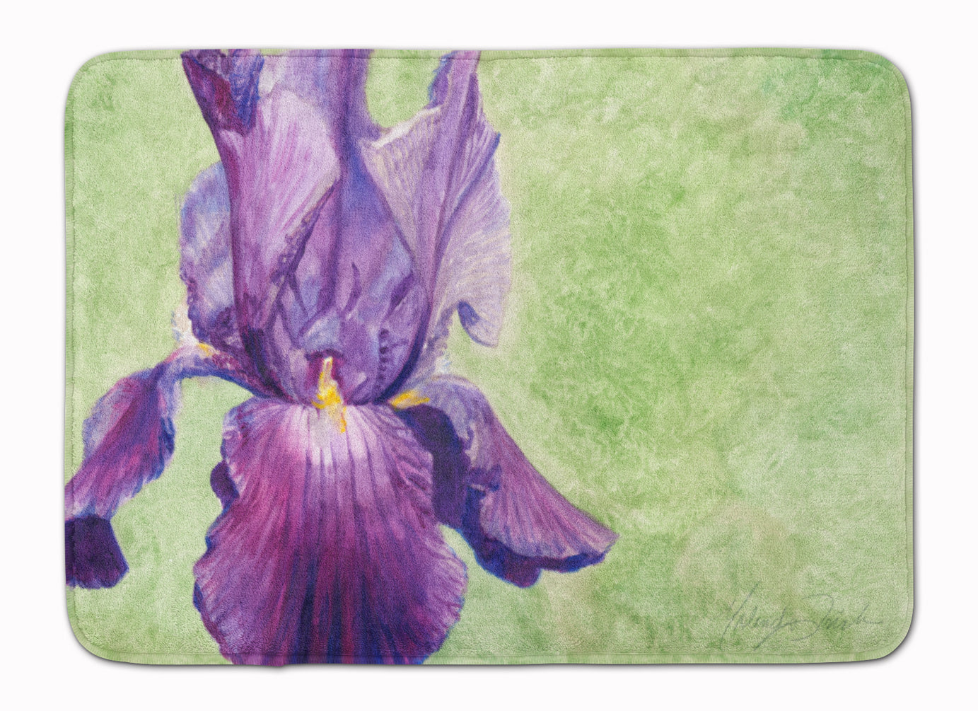 Purple Iris by Malenda Trick Machine Washable Memory Foam Mat TMTR0234RUG - the-store.com