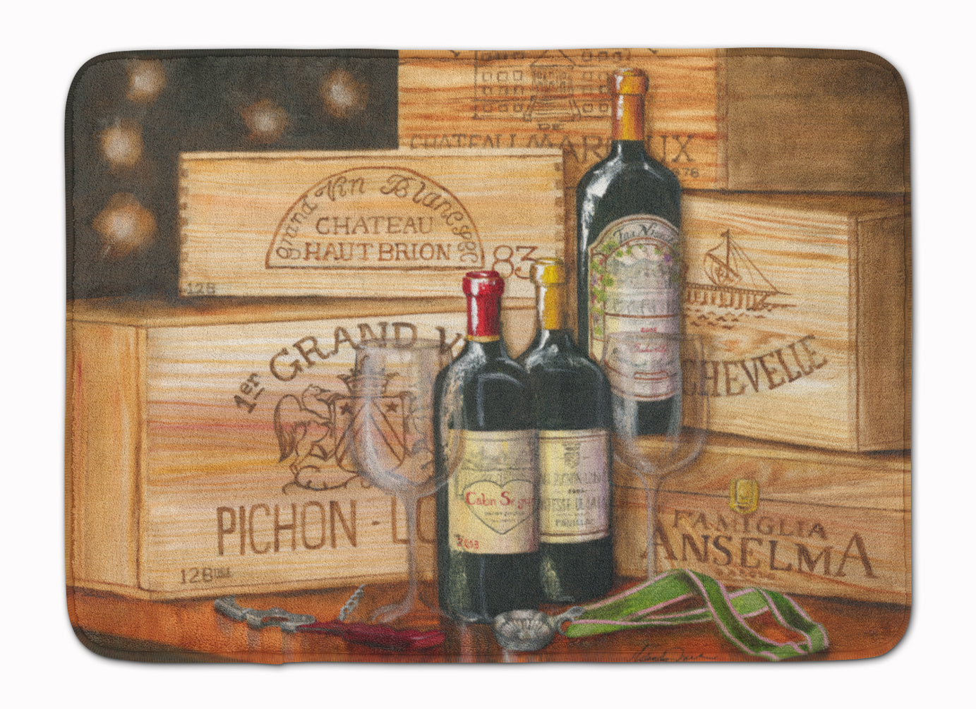 Wine Gran Vin by Malenda Trick Machine Washable Memory Foam Mat TMTR0254RUG - the-store.com