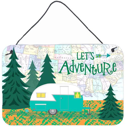 Let's Adventure Glamping Trailer Wall or Door Hanging Prints VHA3003DS812 by Caroline's Treasures