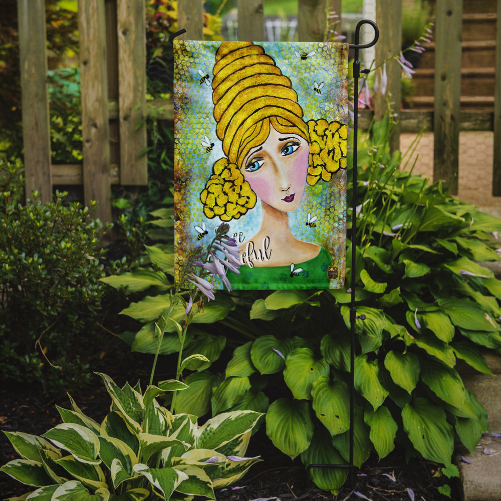 Bee Grateful Girl with Beehive Flag Garden Size VHA3008GF.