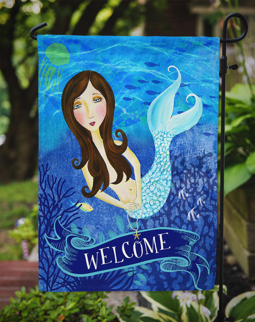 Welcome Mermaid Flag Garden Size VHA3010GF.