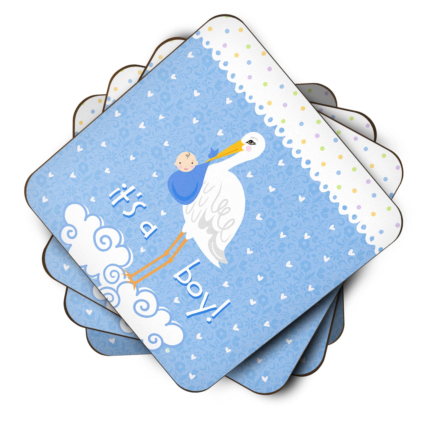 It's a Baby Boy Foam Coaster Set of 4 VHA3012FC - the-store.com