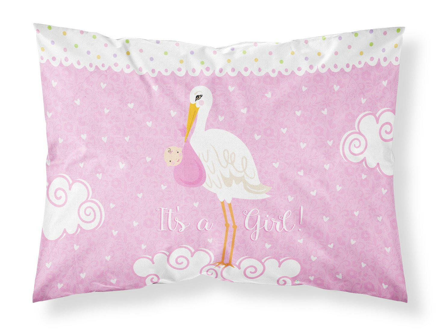 It's a Baby Girl Fabric Standard Pillowcase VHA3013PILLOWCASE by Caroline's Treasures