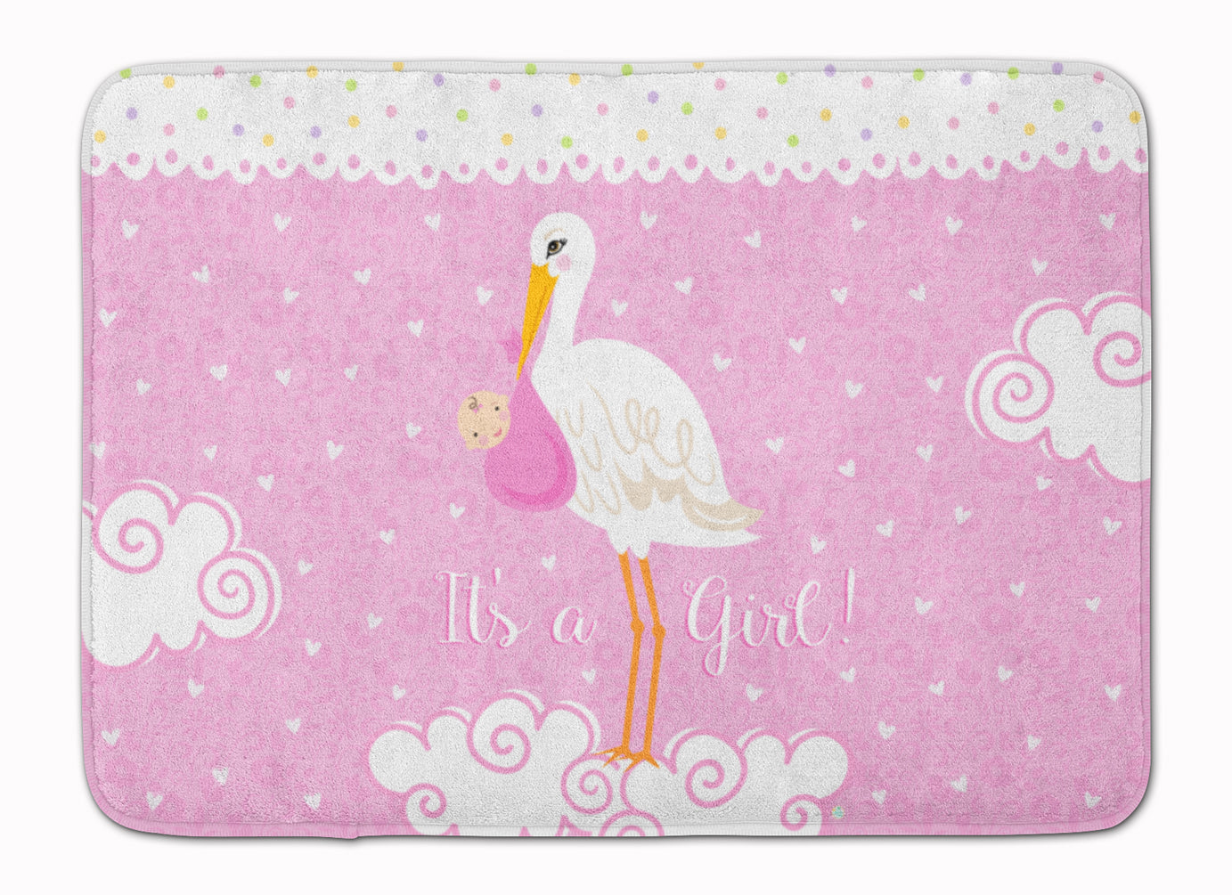 It's a Baby Girl Machine Washable Memory Foam Mat VHA3013RUG - the-store.com