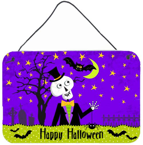 Happy Halloween Skeleton Wall or Door Hanging Prints VHA3014DS812 by Caroline's Treasures