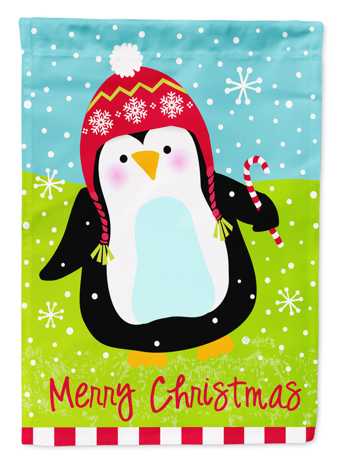 Merry Christmas Happy Penguin Flag Garden Size VHA3015GF.