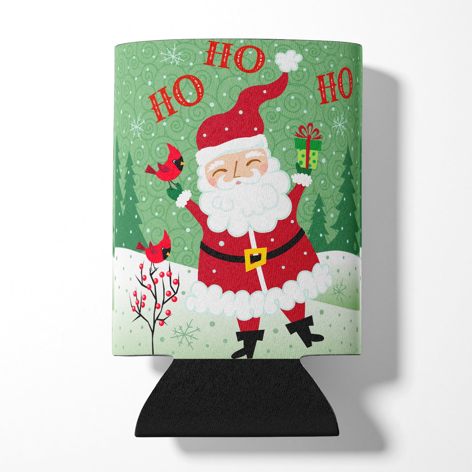 Merry Christmas Santa Claus Ho Ho Ho Can or Bottle Hugger VHA3016CC.