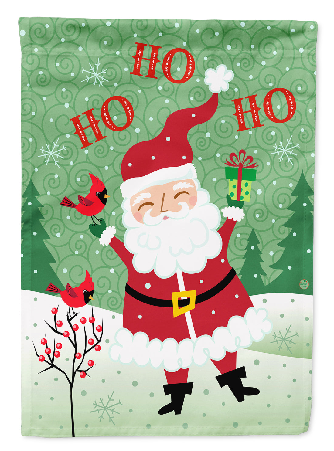 Merry Christmas Santa Claus Ho Ho Ho Flag Canvas House Size VHA3016CHF  the-store.com.