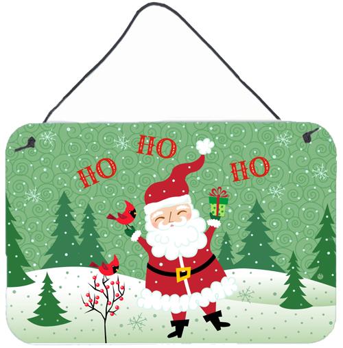 Merry Christmas Santa Claus Ho Ho Ho Wall or Door Hanging Prints VHA3016DS812 by Caroline's Treasures