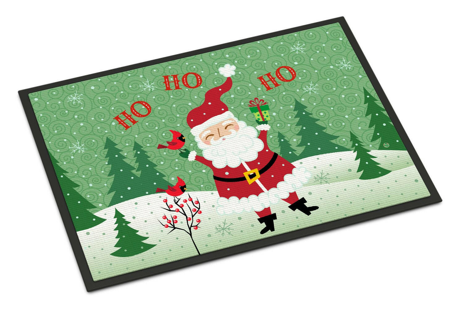 Merry Christmas Santa Claus Ho Ho Ho Indoor or Outdoor Mat 18x27 VHA3016MAT - the-store.com