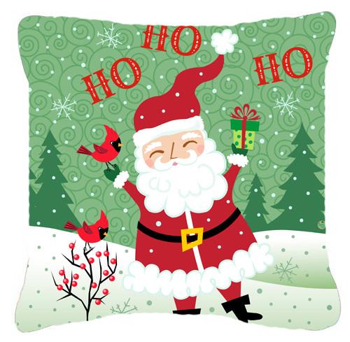 Merry Christmas Santa Claus Ho Ho Ho Fabric Decorative Pillow by Caroline's Treasures