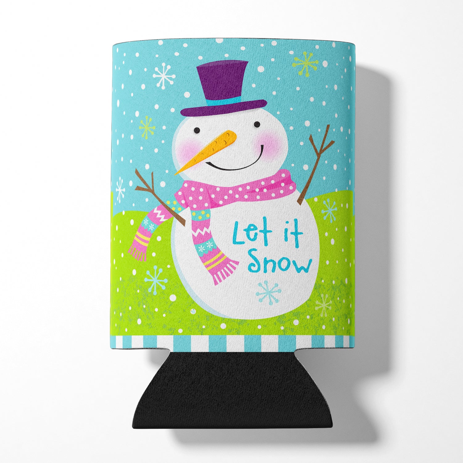 Christmas Snowman Let it Snow Can or Bottle Hugger VHA3017CC.