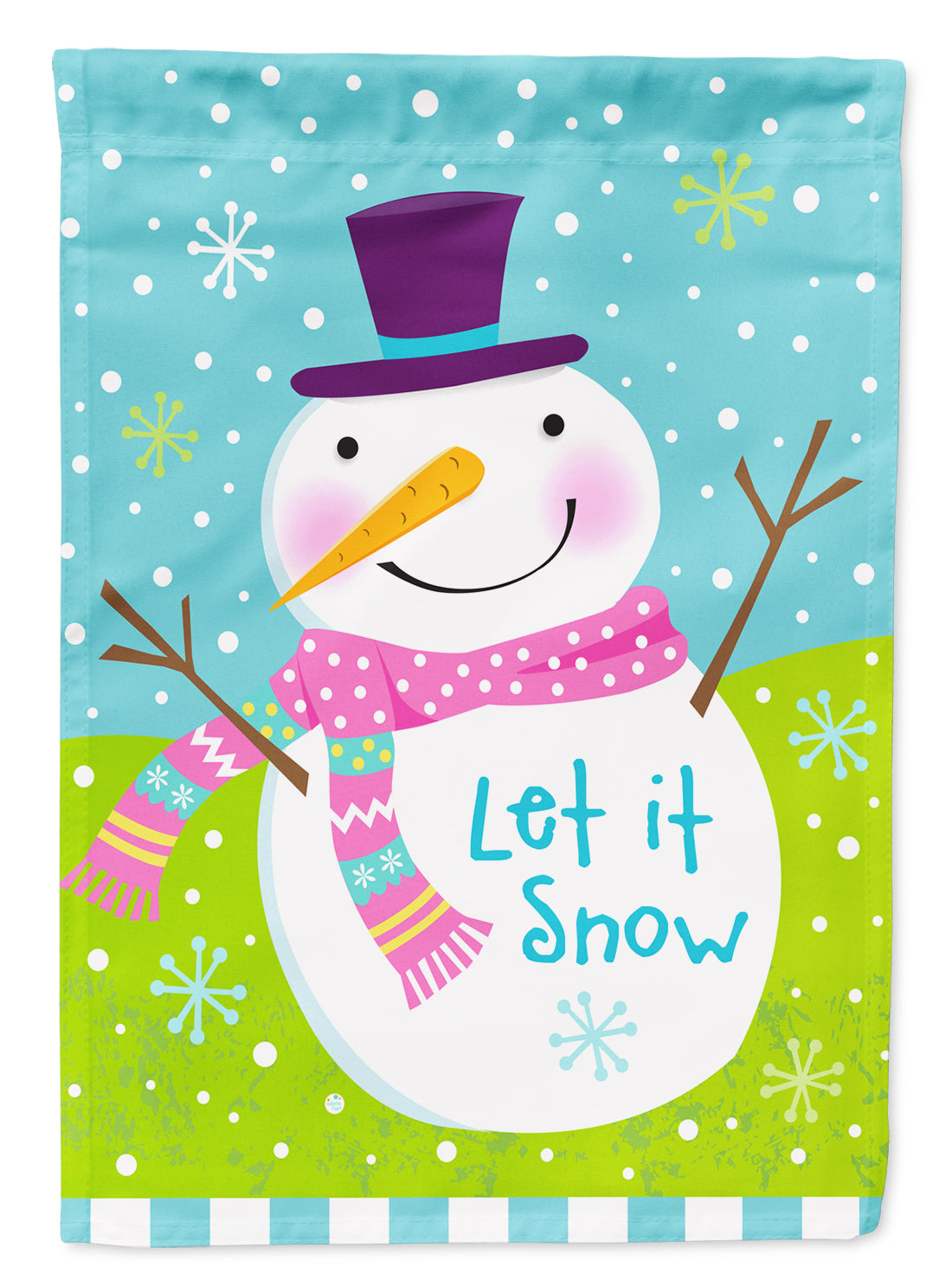 Christmas Snowman Let it Snow Flag Garden Size VHA3017GF.