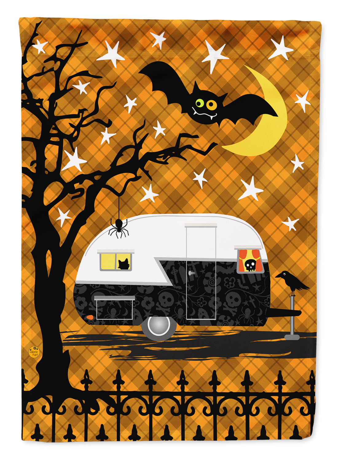 Halloween Vintage Camper Flag Canvas House Size VHA3020CHF  the-store.com.