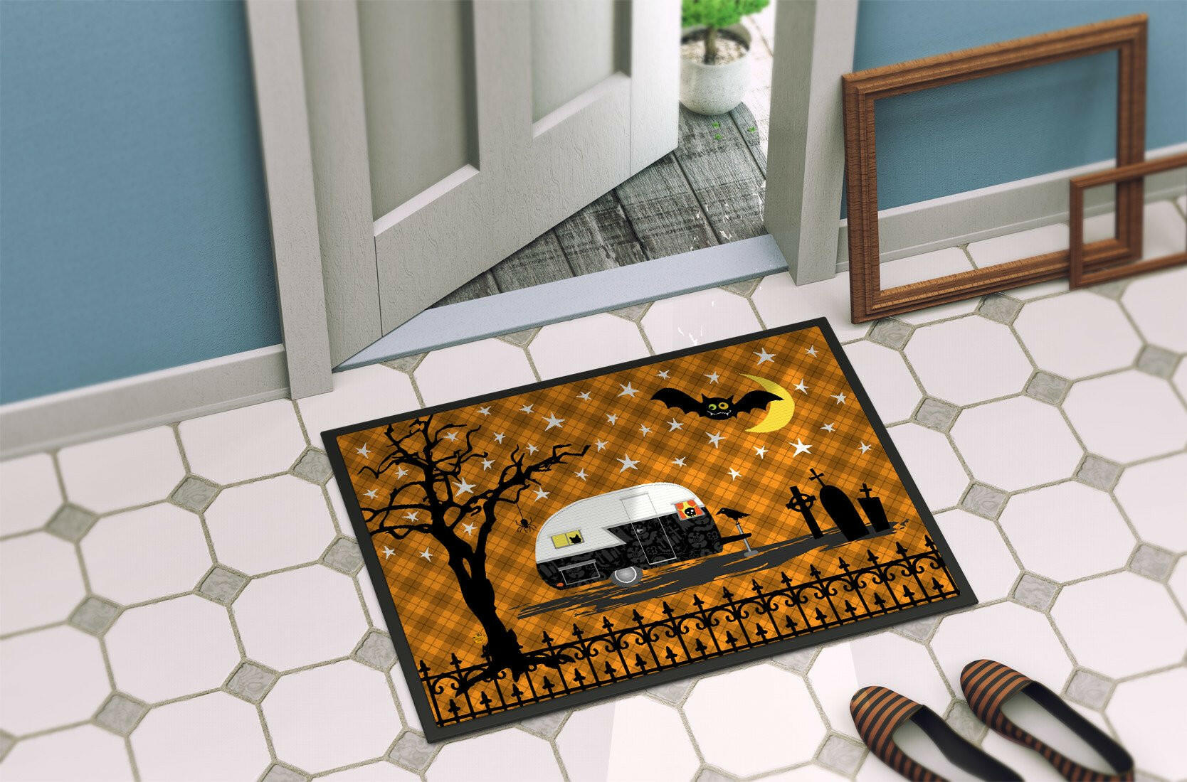 Halloween Vintage Camper Indoor or Outdoor Mat 24x36 VHA3020JMAT by Caroline's Treasures