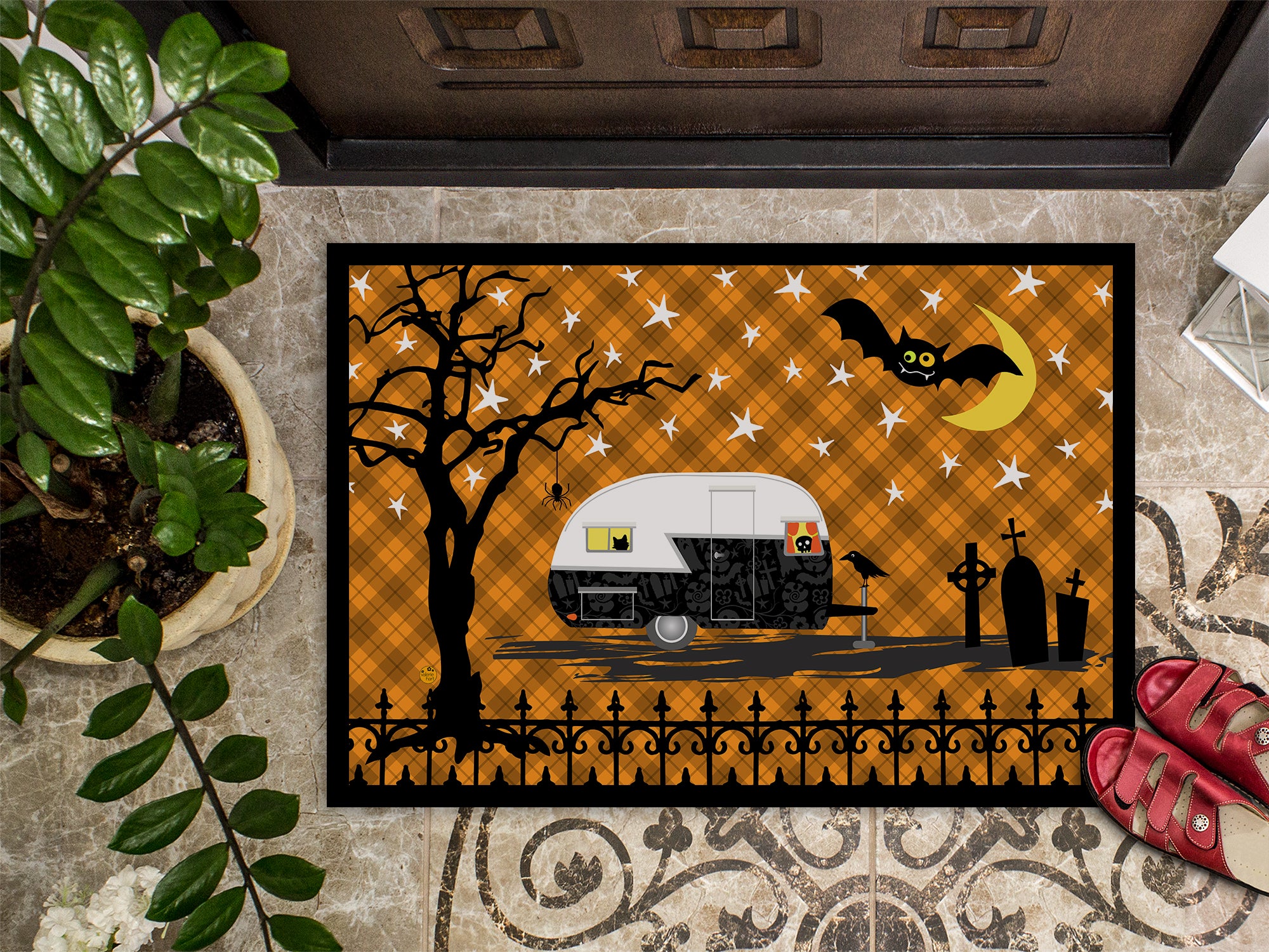 Halloween Vintage Camper Indoor or Outdoor Mat 18x27 VHA3020MAT - the-store.com