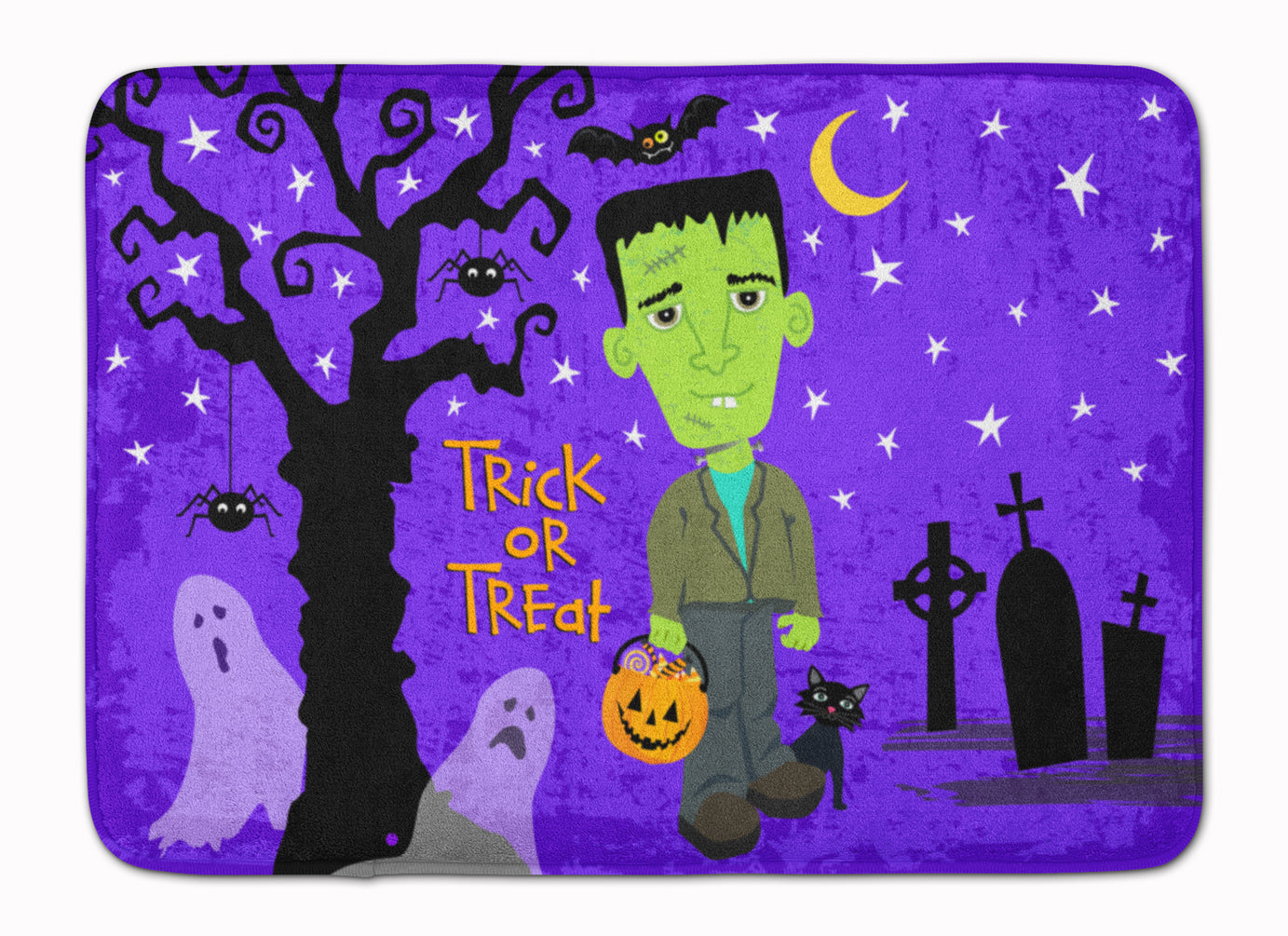 Halloween Frankie Frankenstein Machine Washable Memory Foam Mat VHA3021RUG - the-store.com