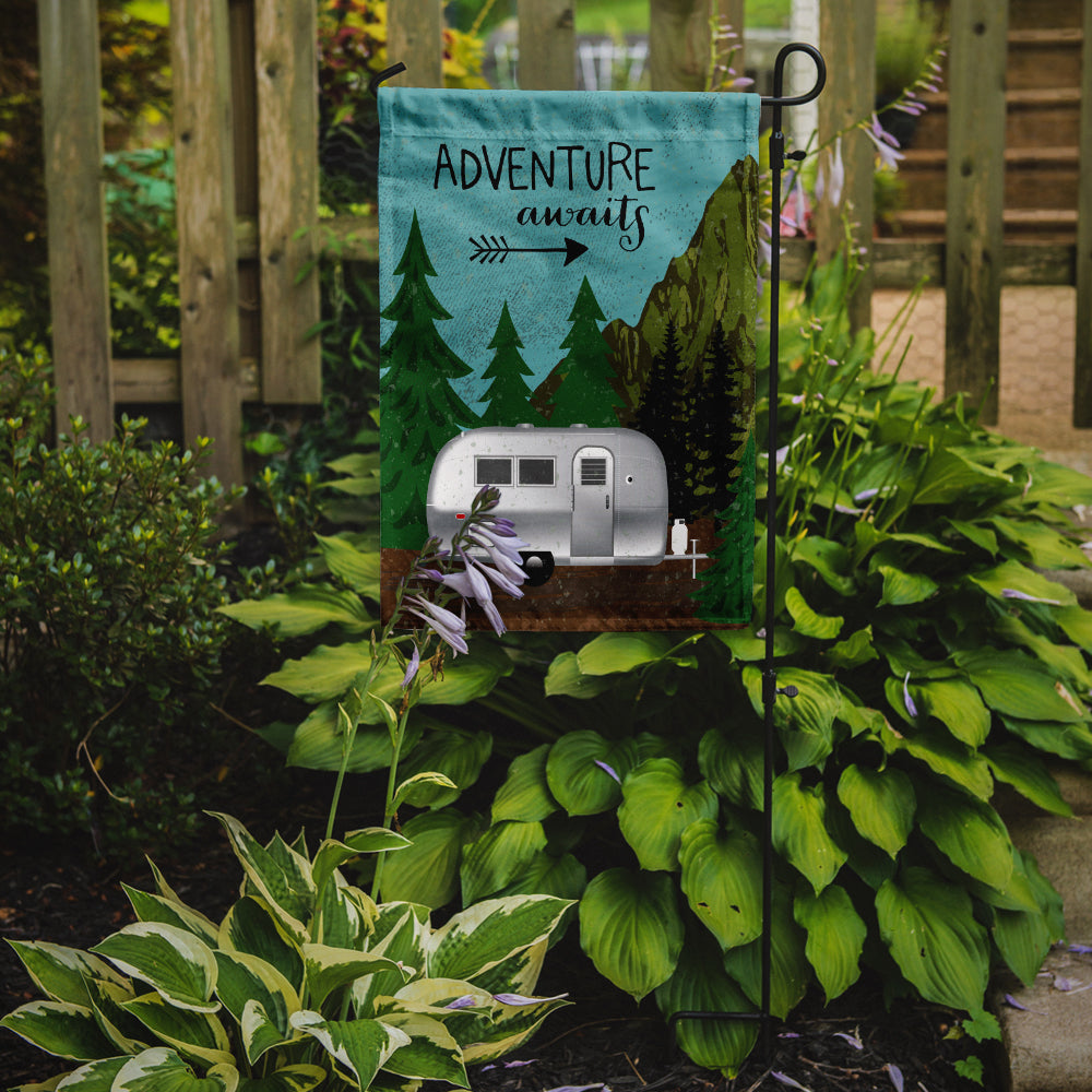 Airstream Camper Adventure Awaits Flag Garden Size VHA3022GF  the-store.com.