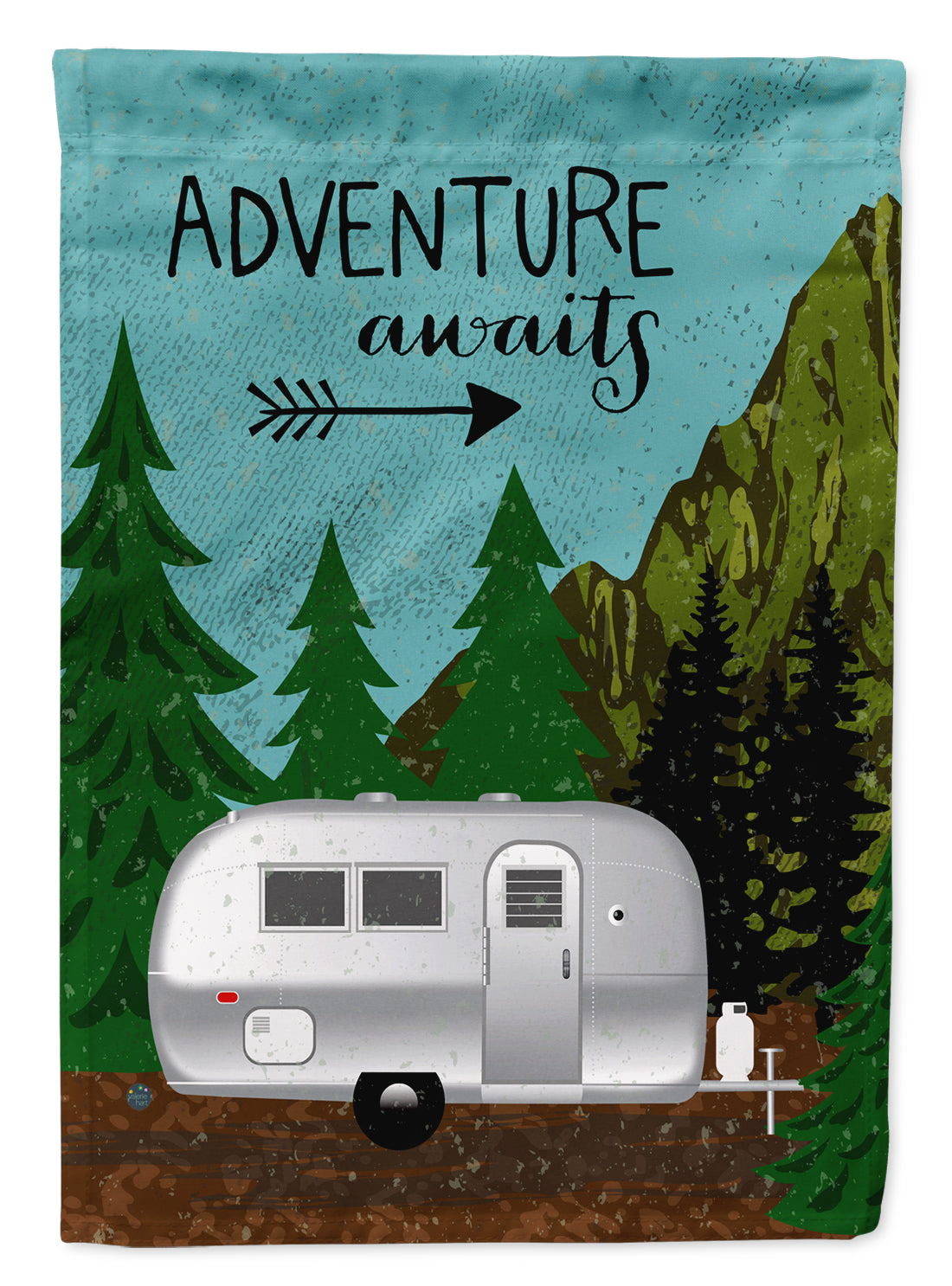 Airstream Camper Adventure Awaits Flag Garden Size VHA3022GF  the-store.com.