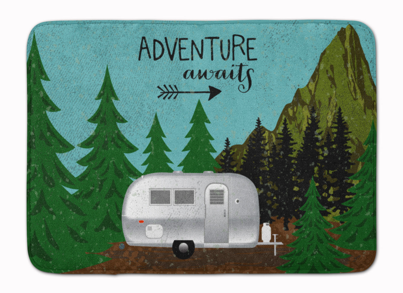 Airstream Camper Adventure Awaits Machine Washable Memory Foam Mat VHA3022RUG - the-store.com