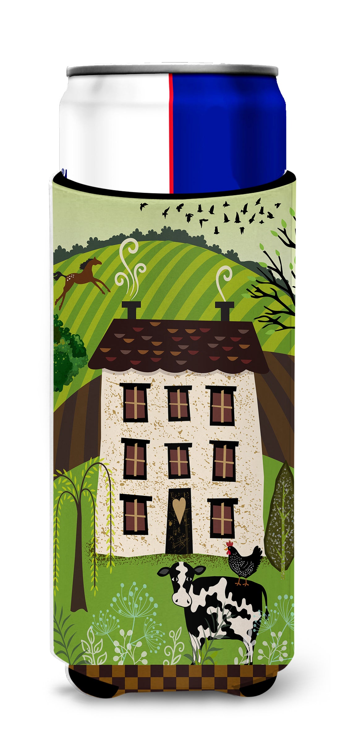 Folk Art Country House  Ultra Hugger for slim cans VHA3024MUK  the-store.com.