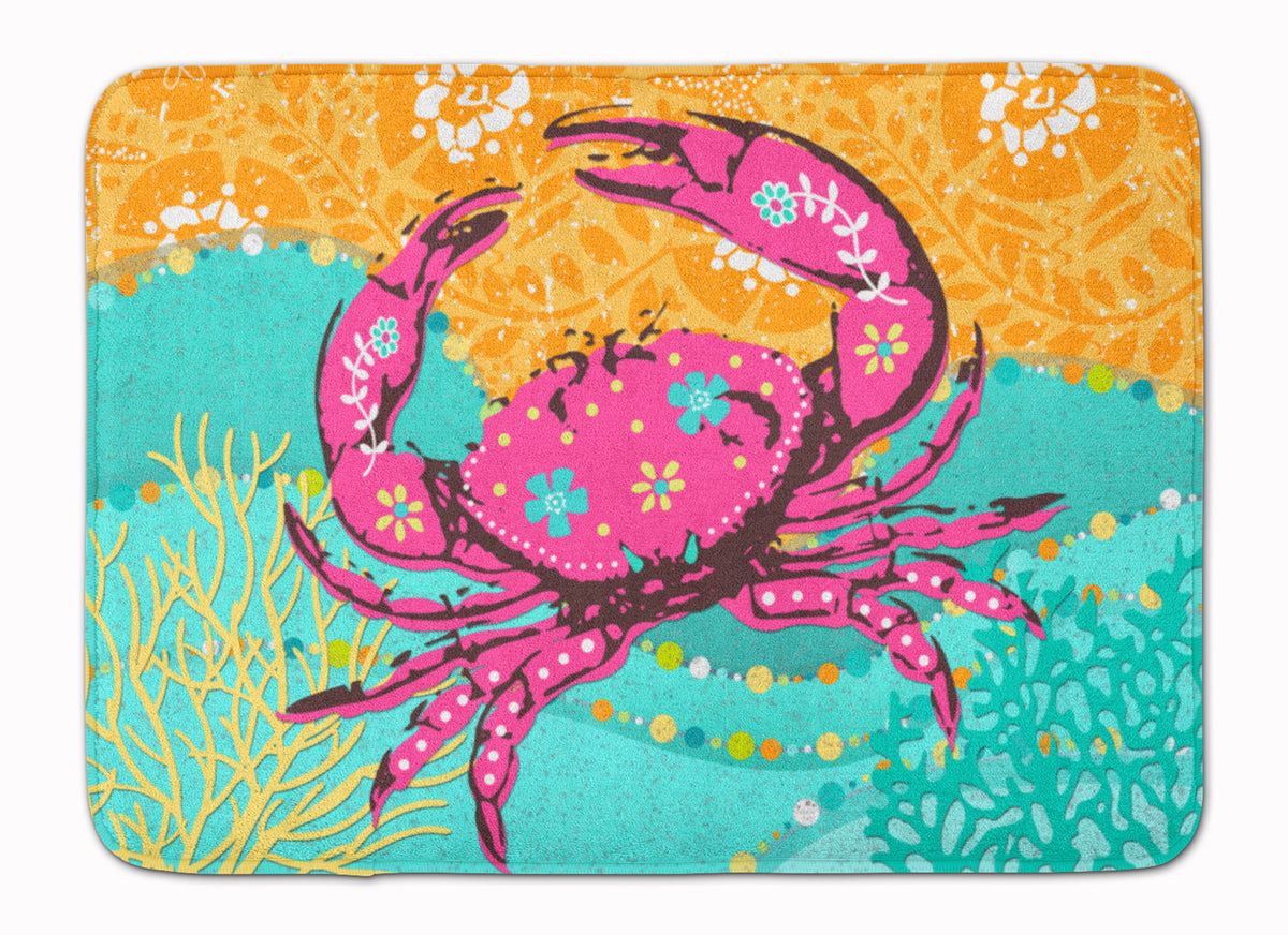 Coastal Pink Crab Machine Washable Memory Foam Mat VHA3028RUG - the-store.com