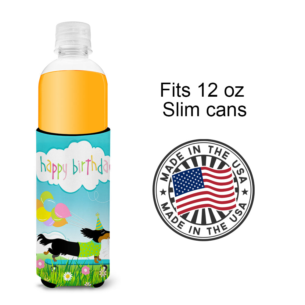 Happy Birthday Dachshund  Ultra Hugger for slim cans VHA3029MUK  the-store.com.