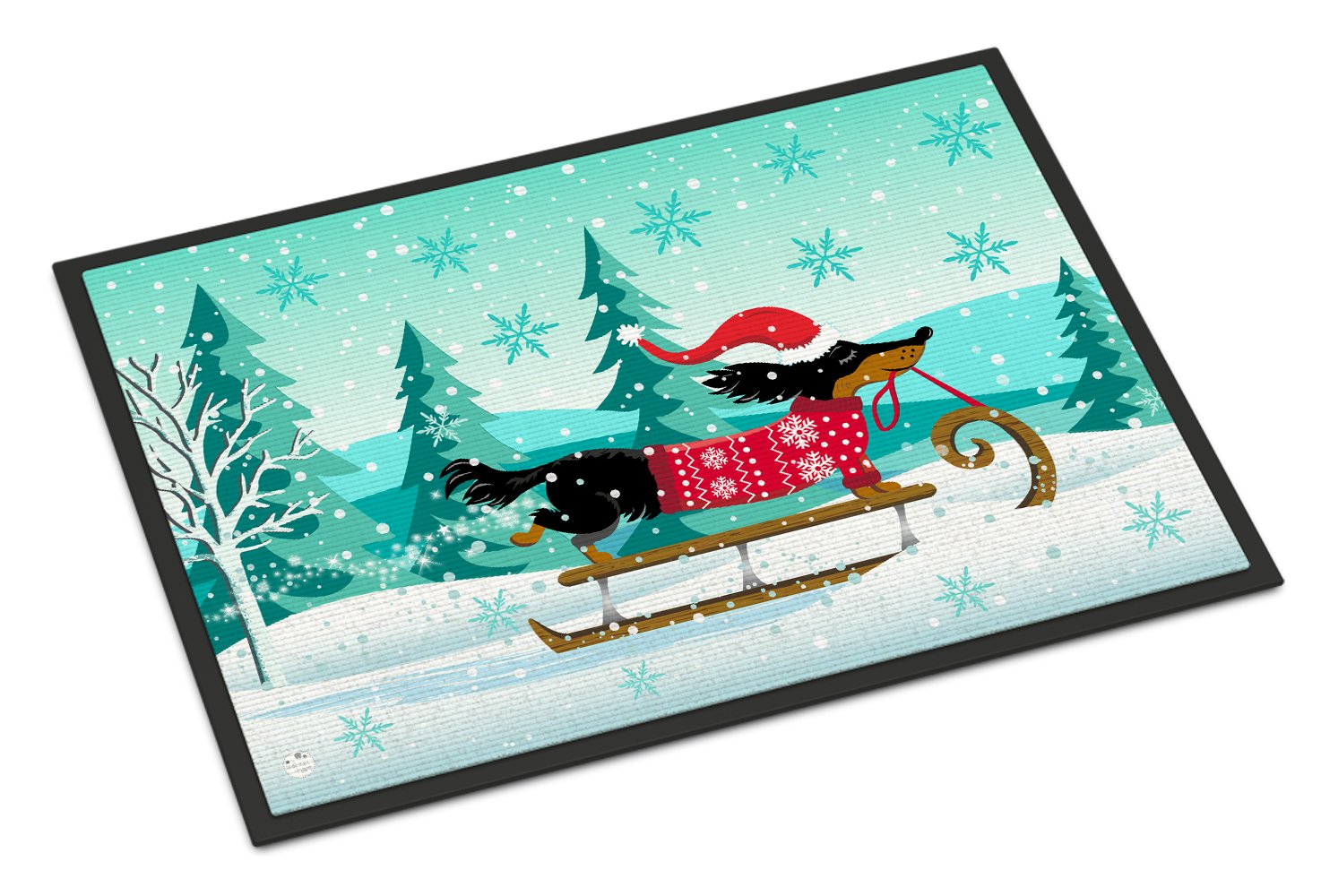 Merry Christmas Dachshund Indoor or Outdoor Mat 24x36 VHA3030JMAT by Caroline's Treasures