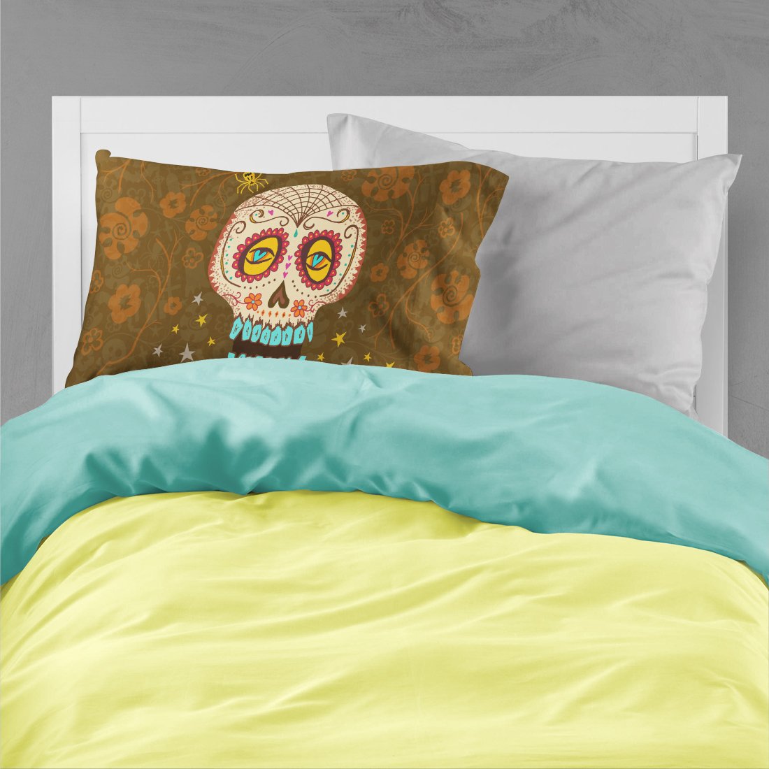 Day of the Dead Fabric Standard Pillowcase VHA3031PILLOWCASE by Caroline's Treasures