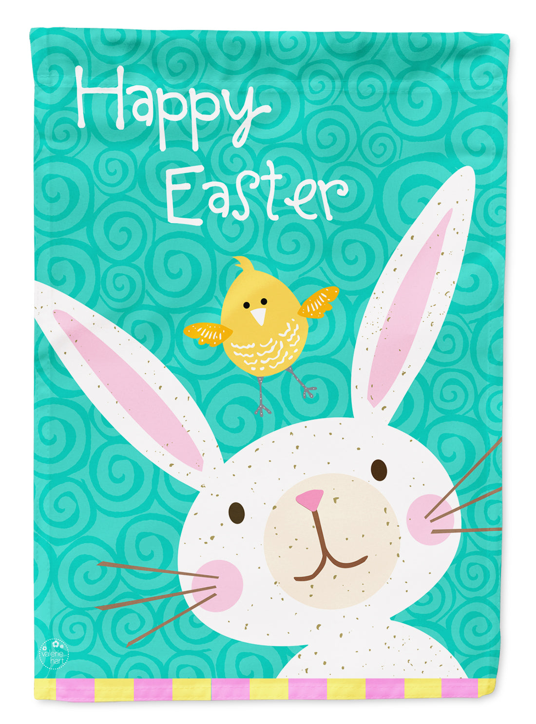 Happy Easter Rabbit Flag Canvas House Size VHA3032CHF  the-store.com.