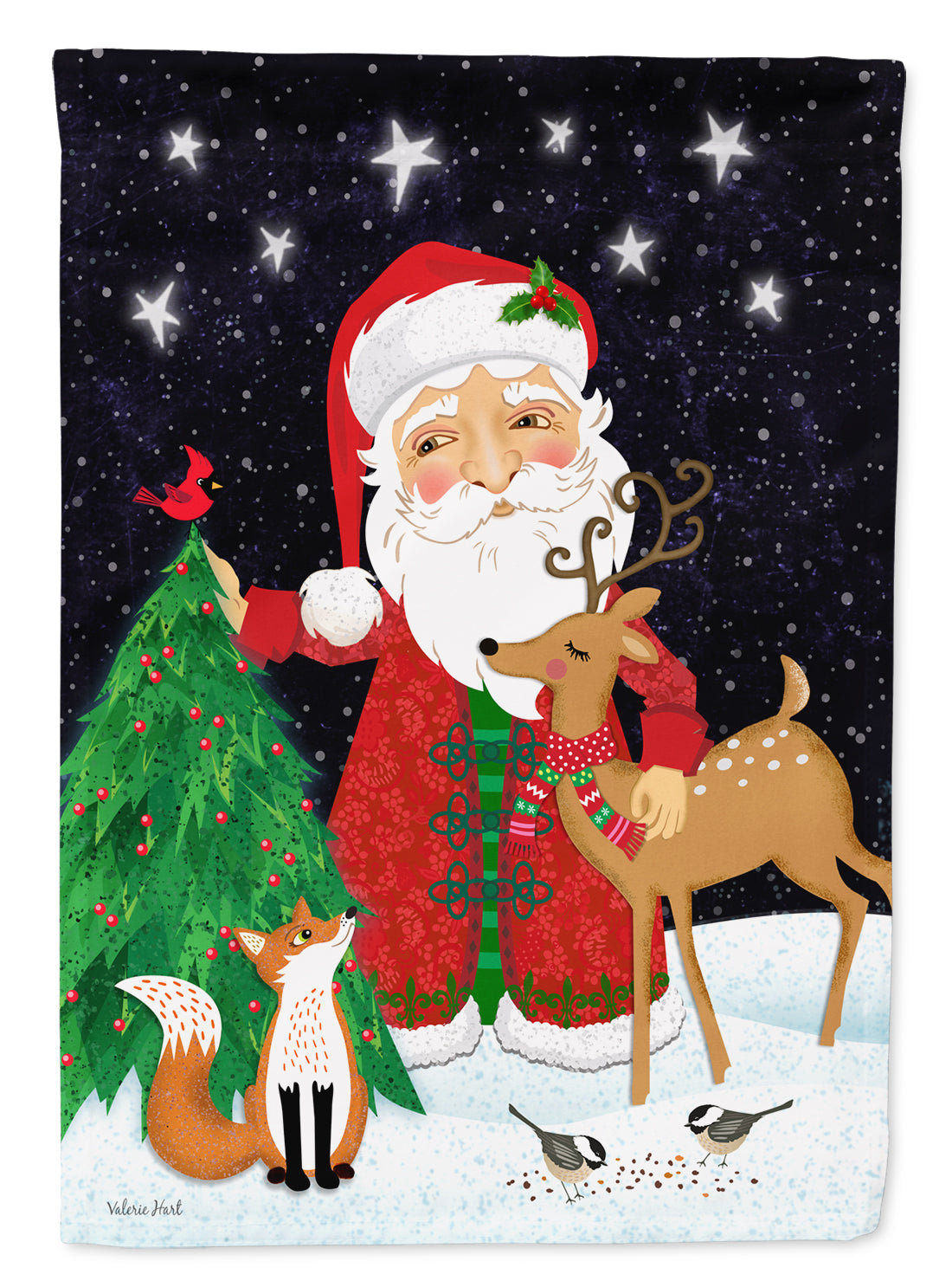 Santa Claus Christmas Flag Canvas House Size VHA3033CHF  the-store.com.