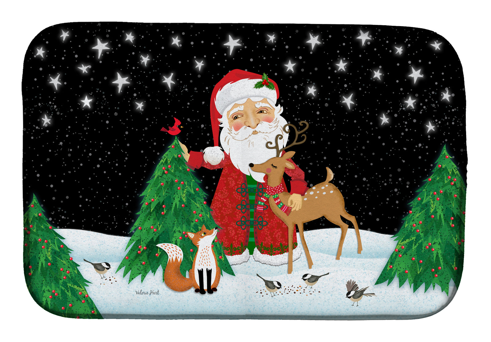 Santa Claus Christmas Dish Drying Mat VHA3033DDM  the-store.com.