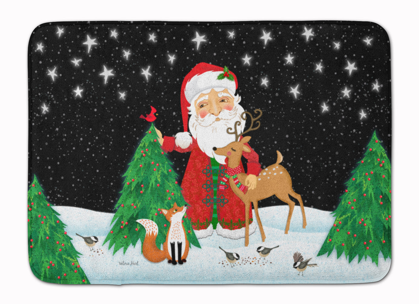 Santa Claus Christmas Machine Washable Memory Foam Mat VHA3033RUG - the-store.com