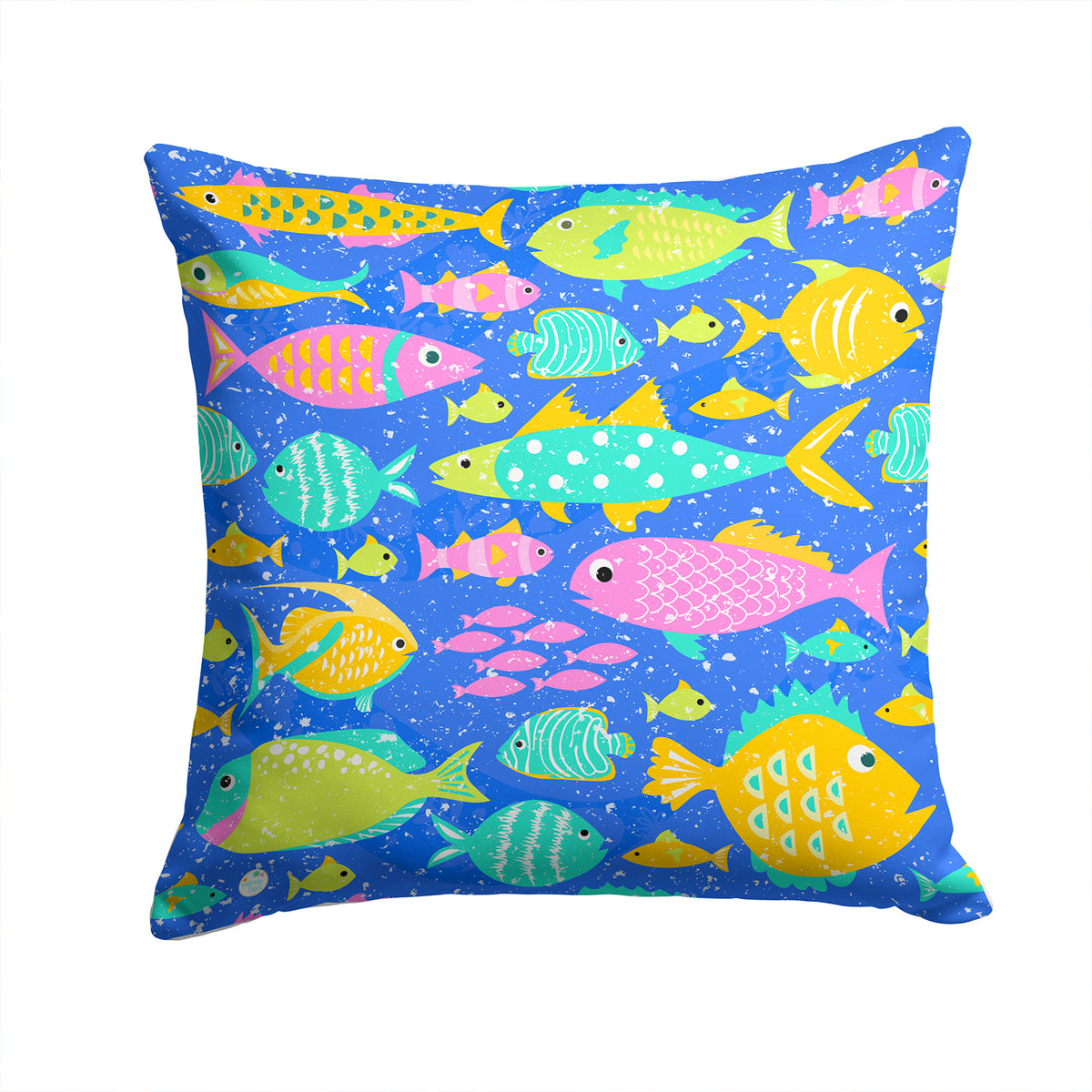 Little Colorful Fishes Fabric Decorative Pillow VHA3034PW1414 - the-store.com