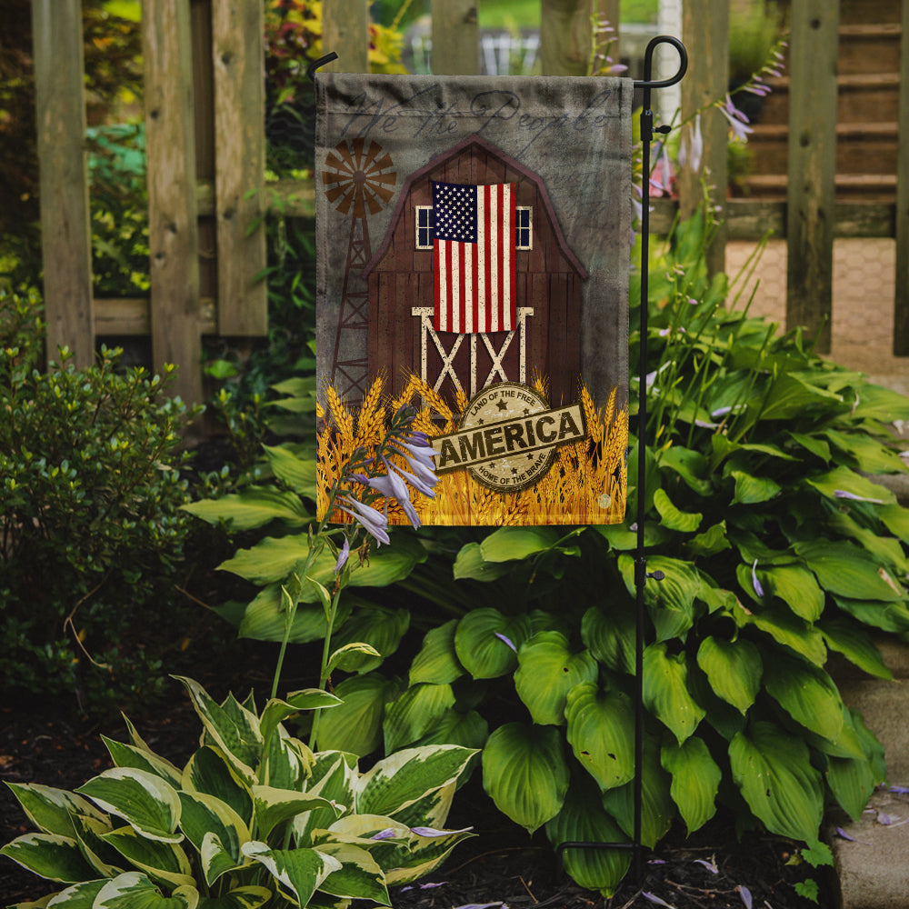 Patriotic Barn Land of America Flag Garden Size VHA3036GF  the-store.com.