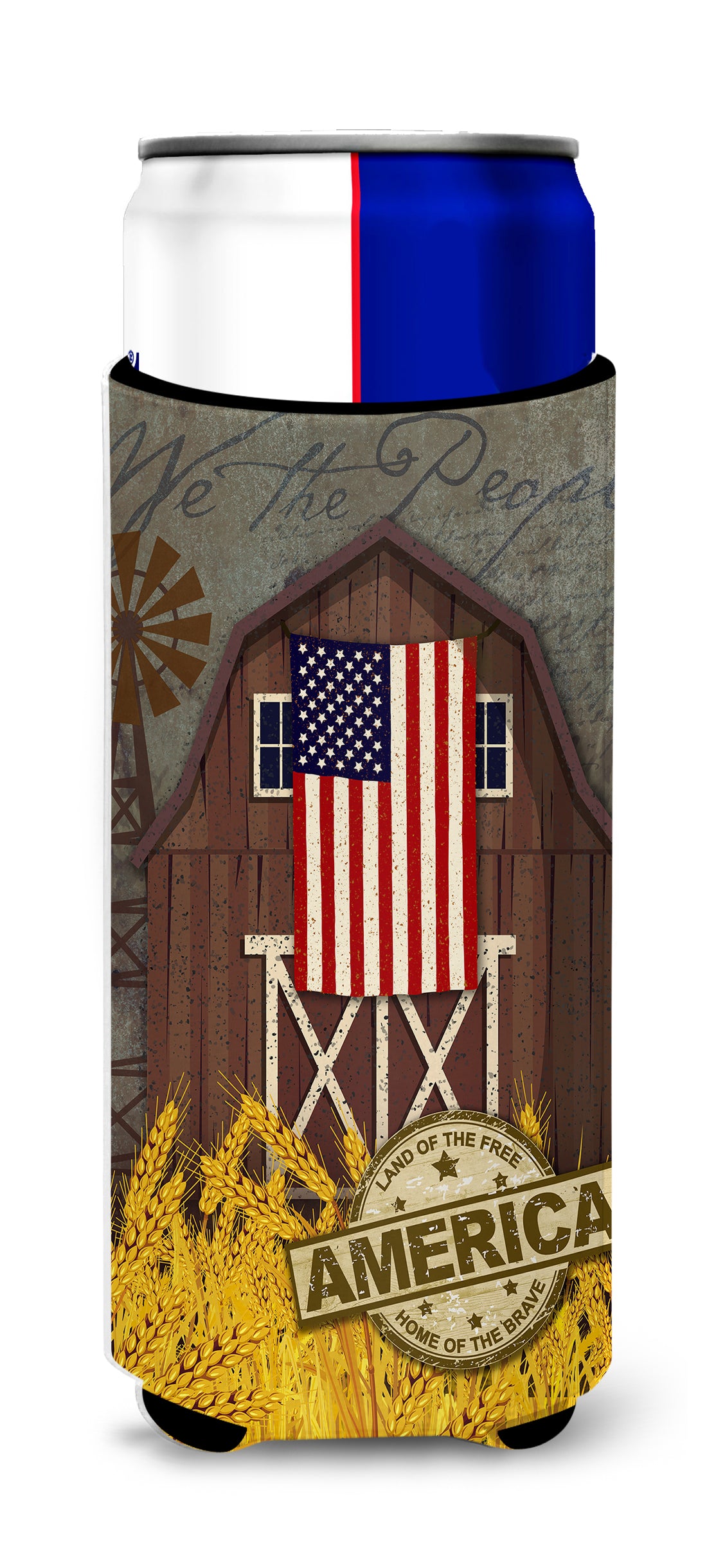 Patriotic Barn Land of America  Ultra Hugger for slim cans VHA3036MUK  the-store.com.