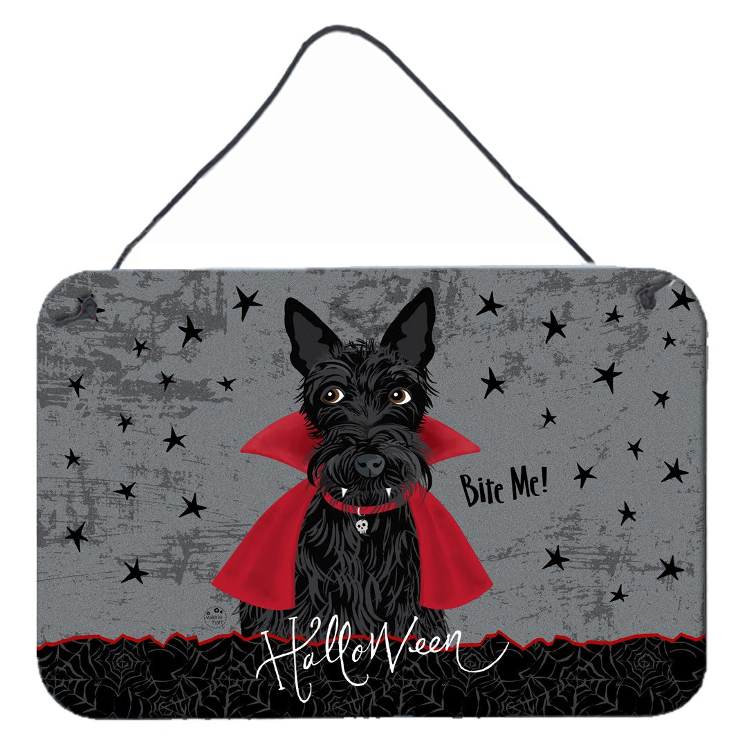 Halloween Vampire Scottie Wall or Door Hanging Prints VHA3037DS812 by Caroline's Treasures