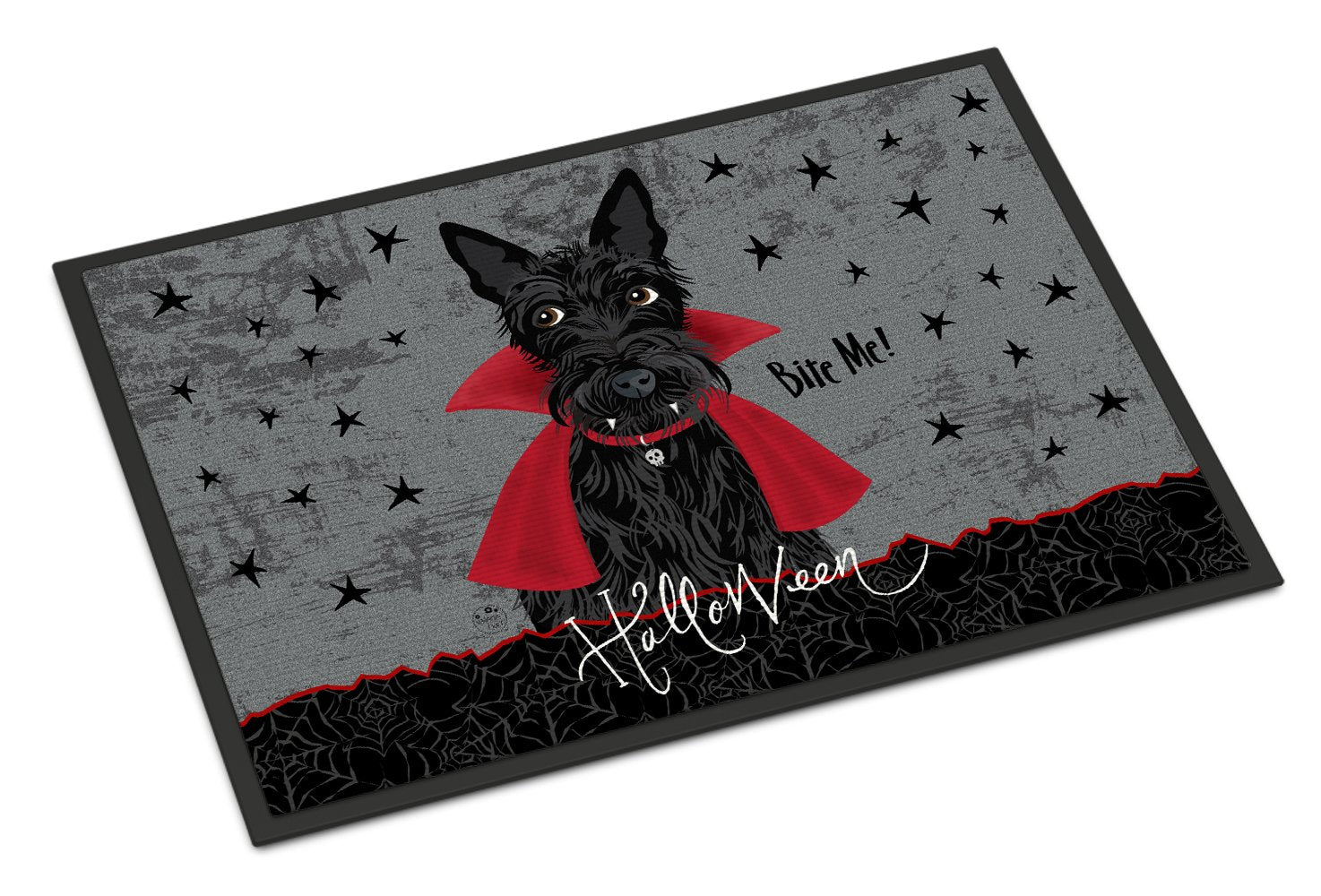 Halloween Vampire Scottie Indoor or Outdoor Mat 24x36 VHA3037JMAT by Caroline's Treasures