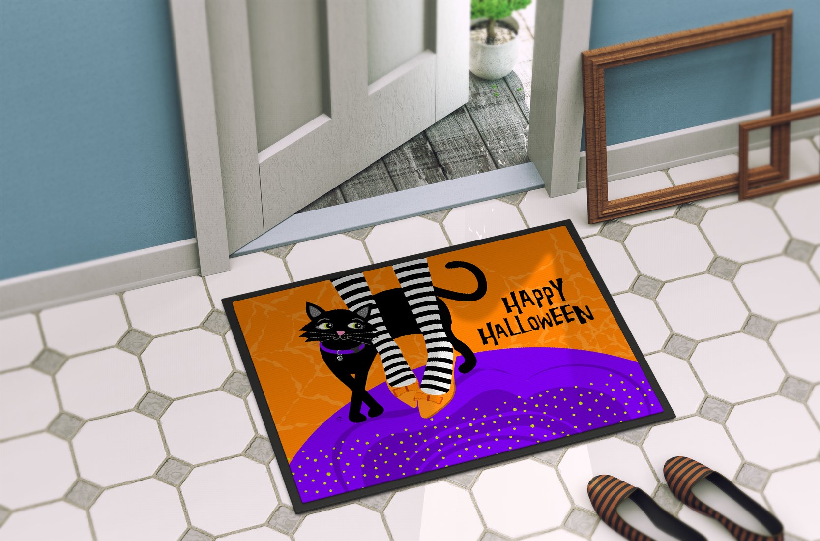 Halloween Witches Feet Indoor or Outdoor Mat 24x36 VHA3038JMAT by Caroline's Treasures