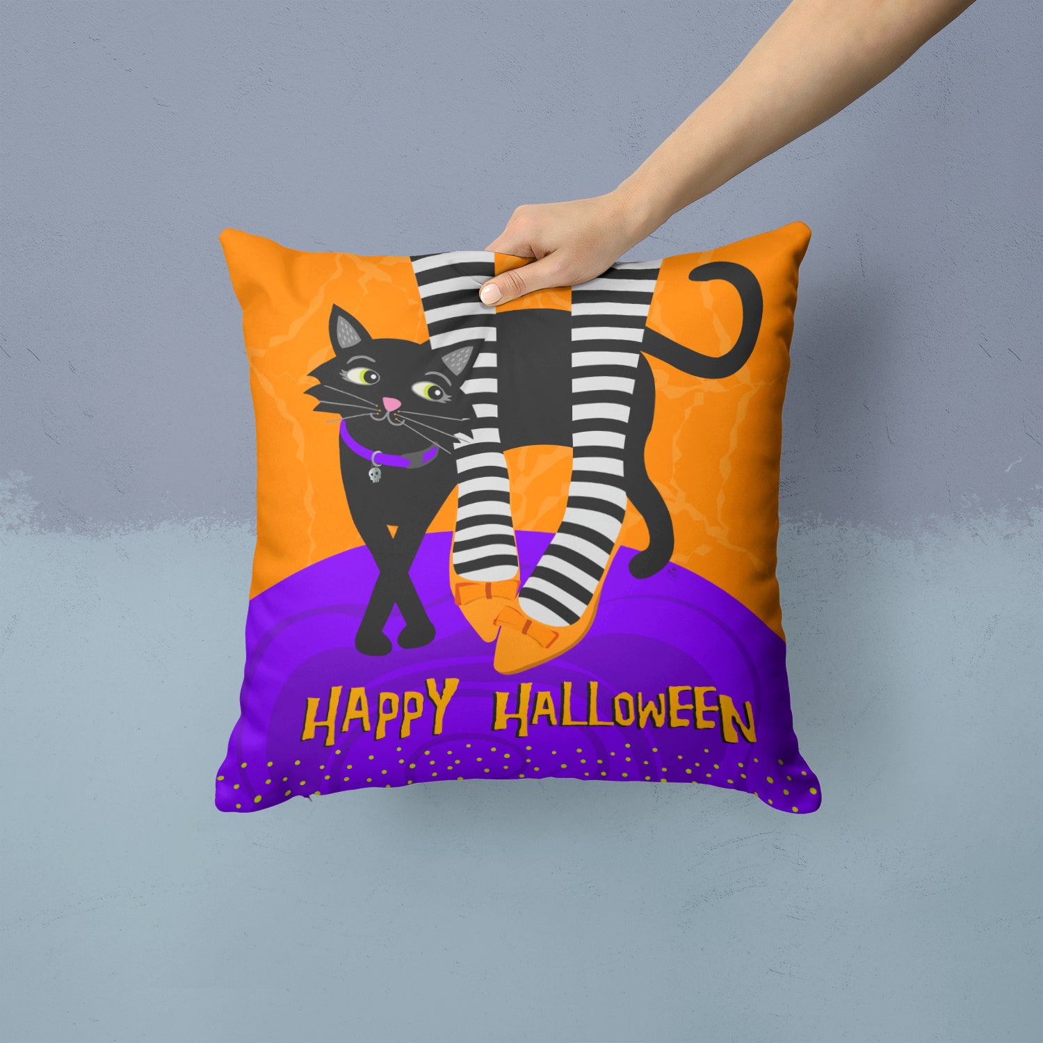 Halloween Witches Feet Fabric Decorative Pillow VHA3038PW1414 - the-store.com