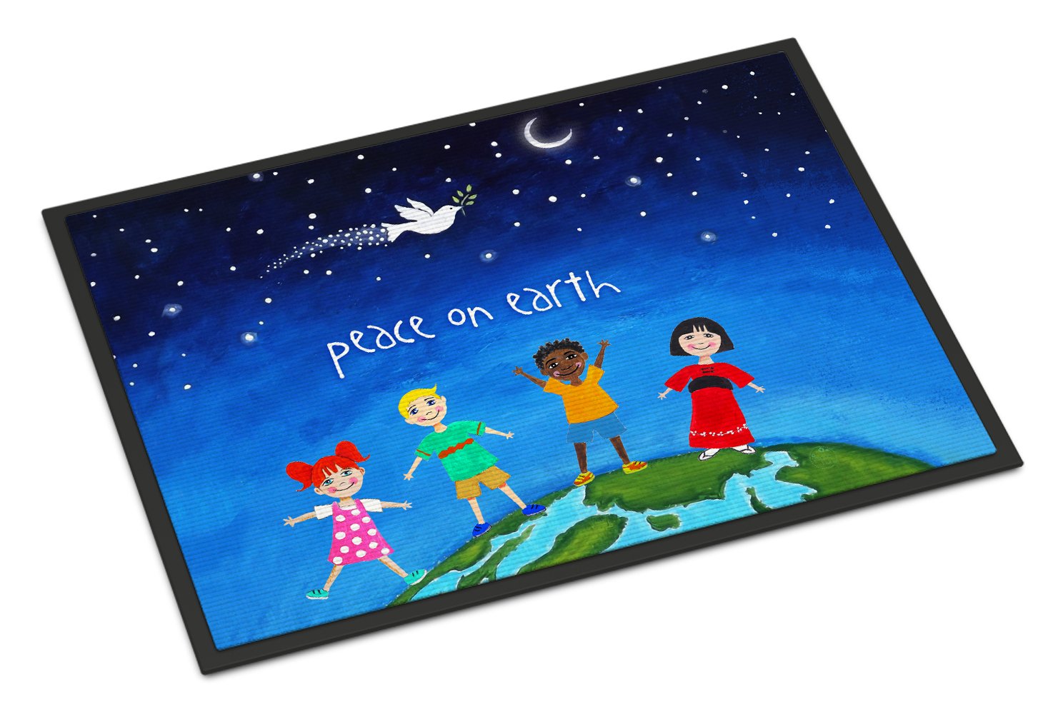 Peace on Earth Indoor or Outdoor Mat 24x36 VHA3039JMAT by Caroline's Treasures