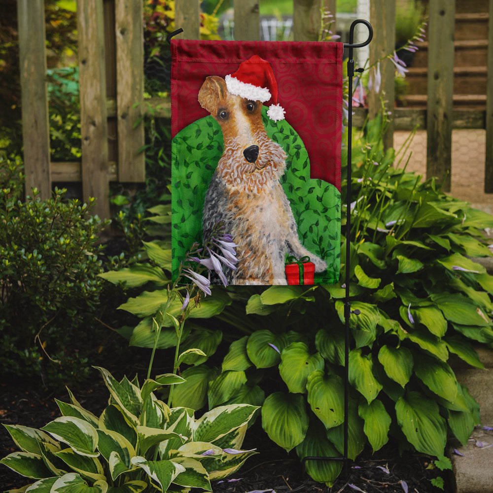 Wire Fox Terrier Christmas Flag Garden Size VHA3040GF  the-store.com.