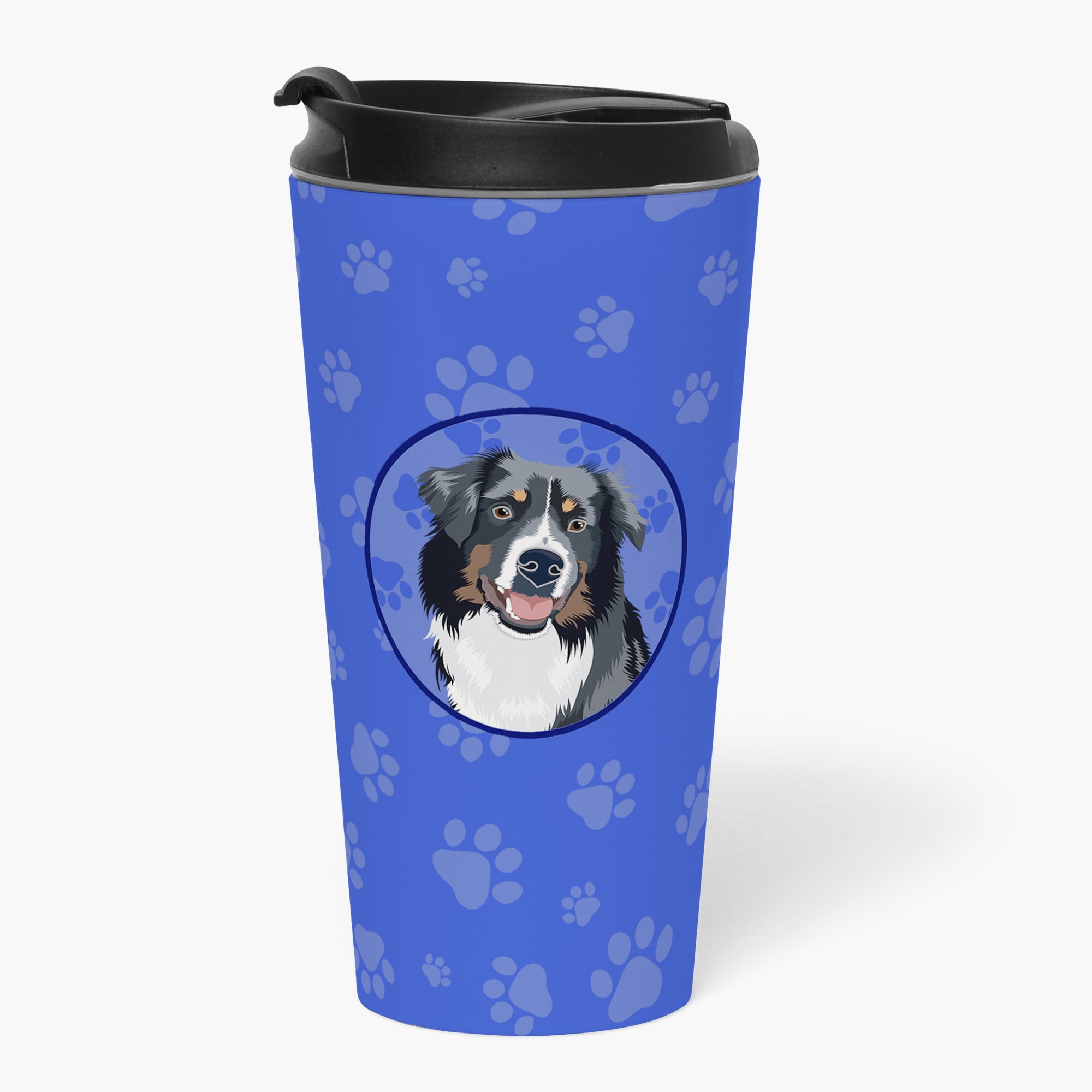 Buy this Australian Shepherd Black Tricolor #1  Stainless Steel 16 oz  Tumbler