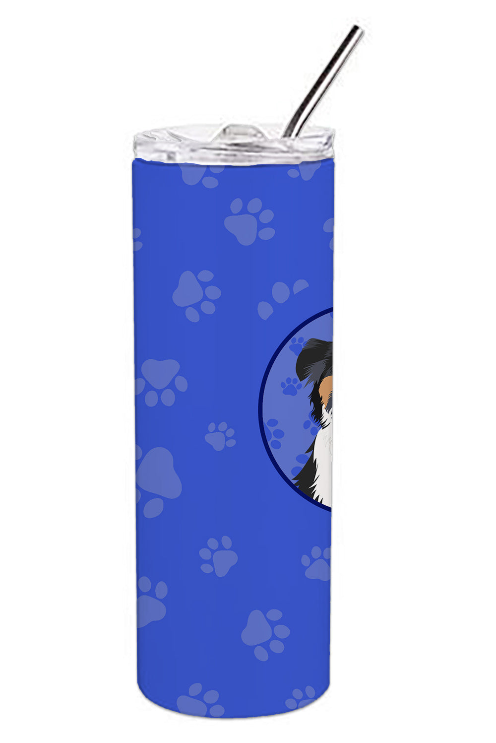 Buy this Australian Shepherd Black Tricolor #2  Stainless Steel 20 oz Skinny Tumbler