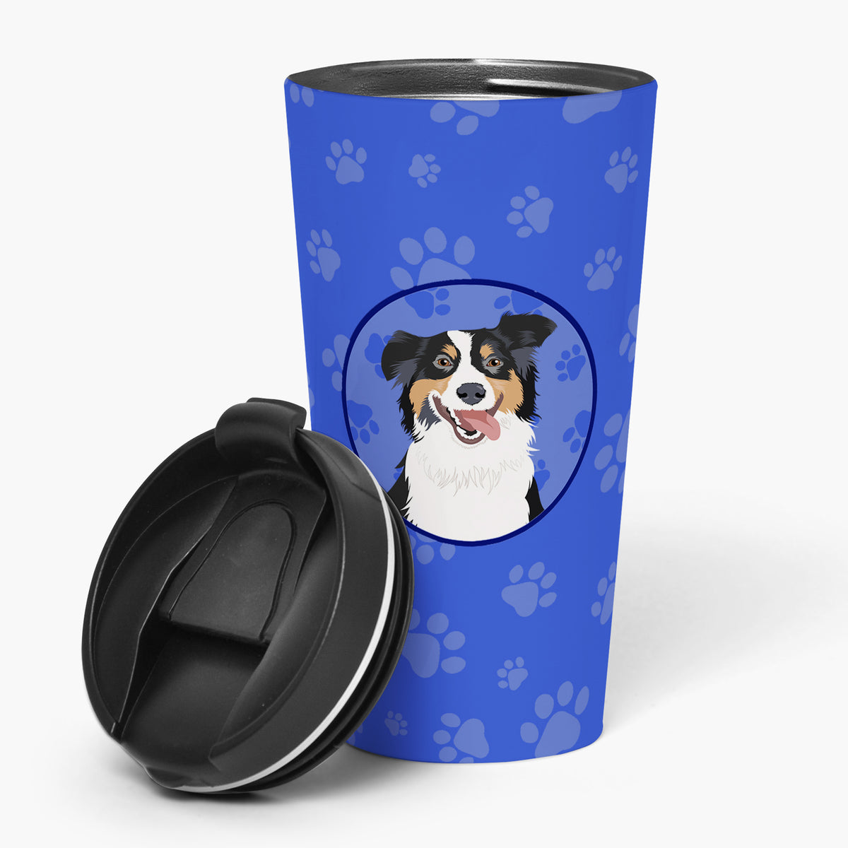 Buy this Australian Shepherd Black Tricolor #2  Stainless Steel 16 oz  Tumbler