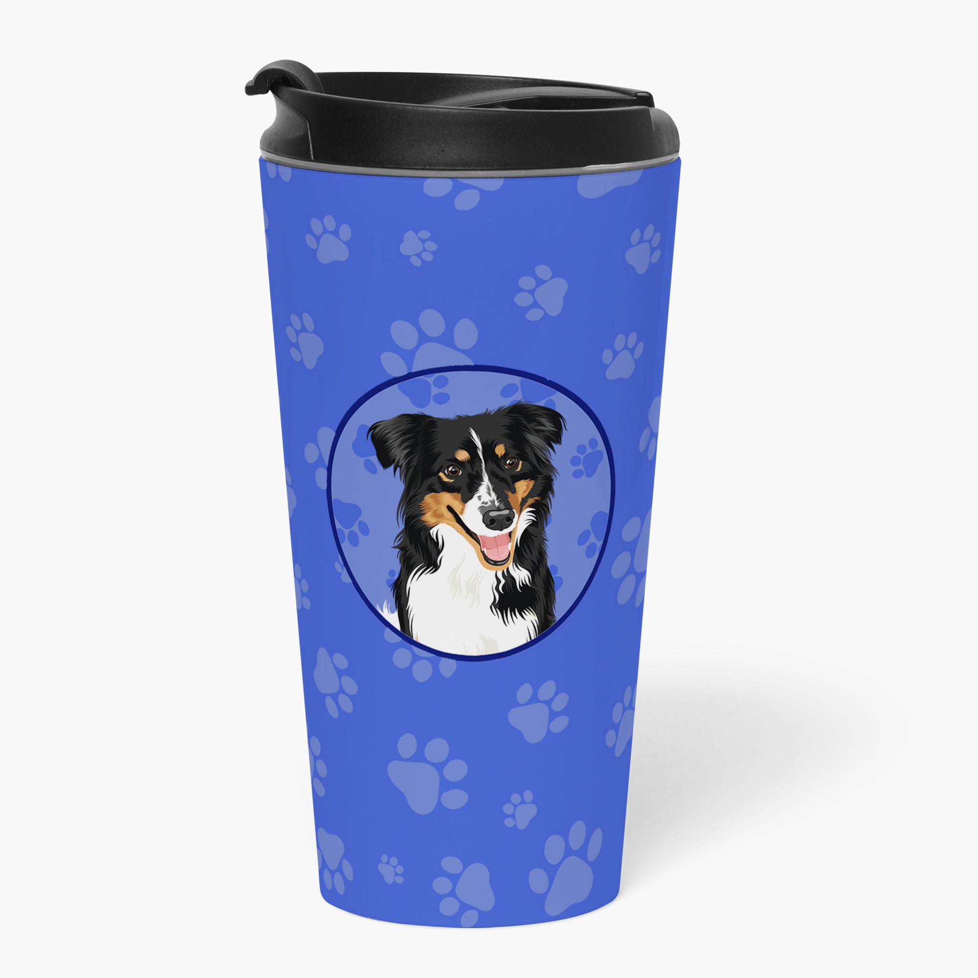 Buy this Australian Shepherd Black Tricolor #3  Stainless Steel 16 oz  Tumbler