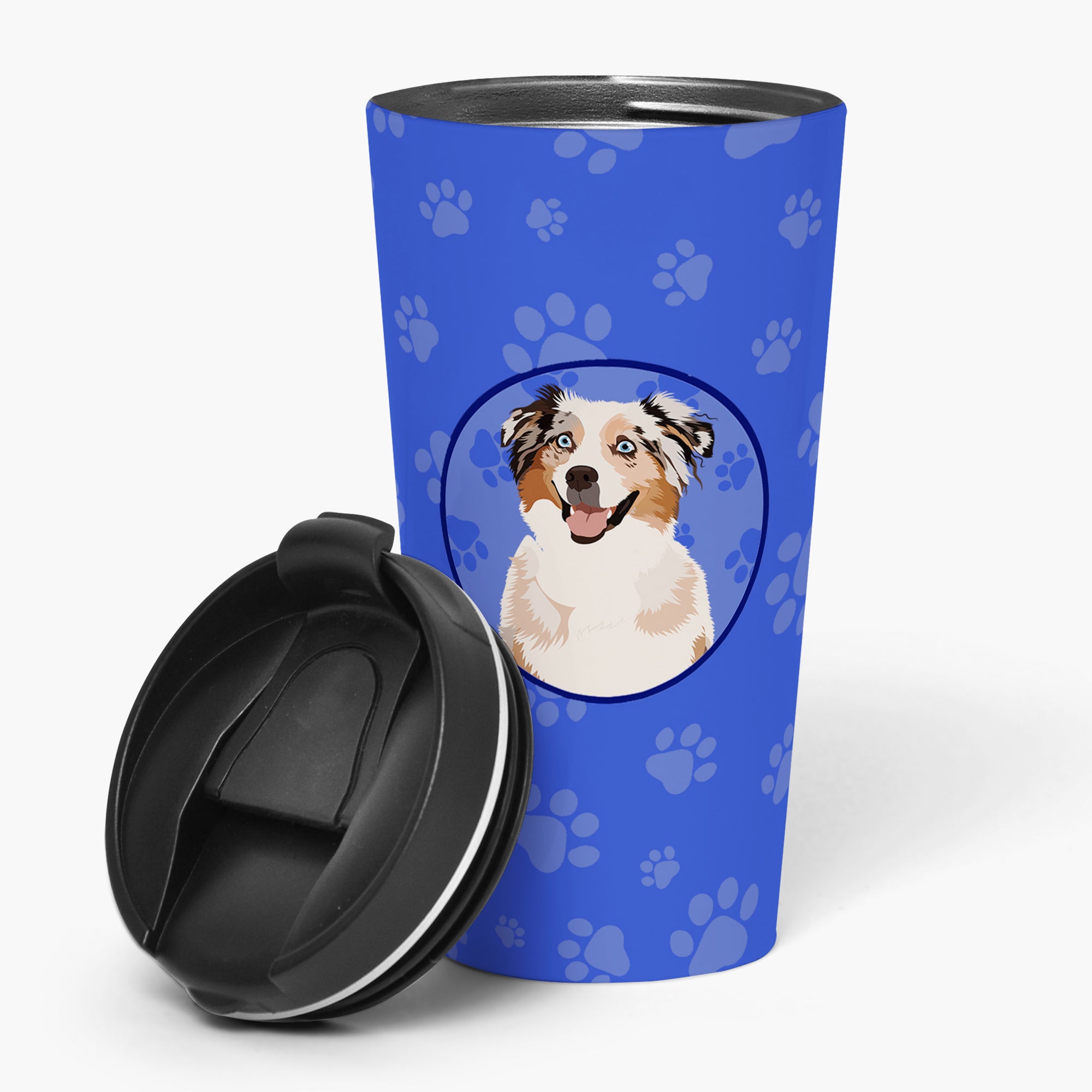 Buy this Australian Shepherd Red Merle Tricolor #2  Stainless Steel 16 oz  Tumbler